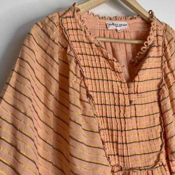 Apiece Apart Cala Bib Blouse Top Blouse Orange Womens Size 2 XS - Picture 8 of 16